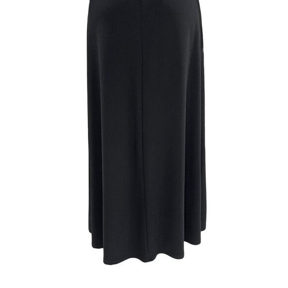 Blk Maxi Dress Rhinestone Cuff Sleeves Belted Elegant Formal Long Sleeve Glam S - Picture 4 of 10